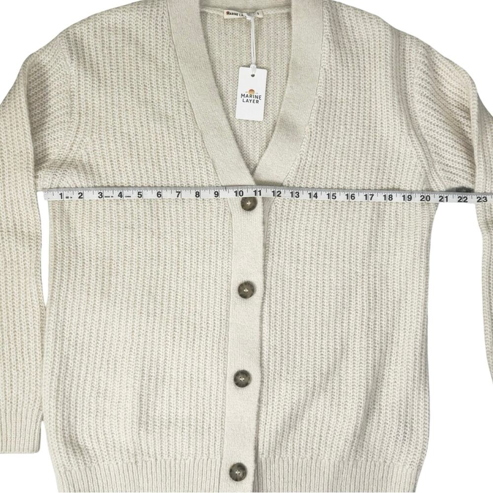 Marine Layer Nova Oversized Cardigan Ivory Wool Blend Women’s Small NWT - Picture 4 of 6